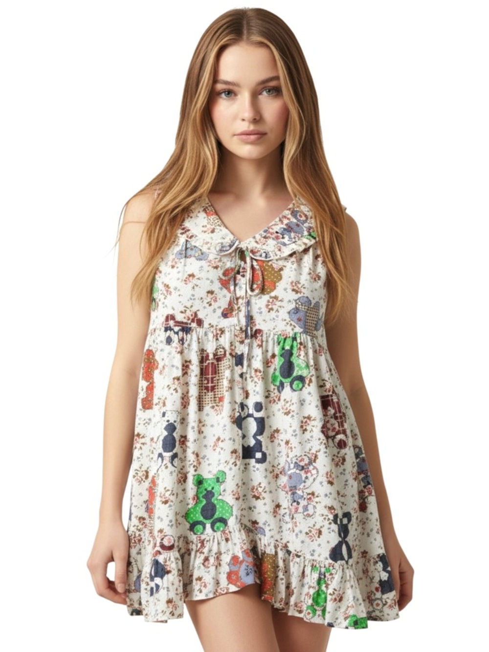 Urban Outfitters Teddybears Mini Babydoll Dress